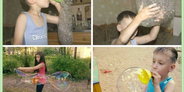 Как сделать большие мыльные пузыри дома